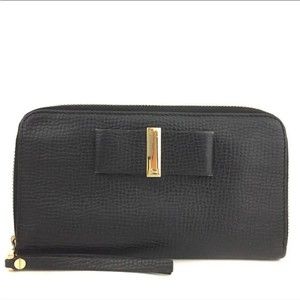 1J1796 Chloe Lily Leather Zip Around Long Wallet purse